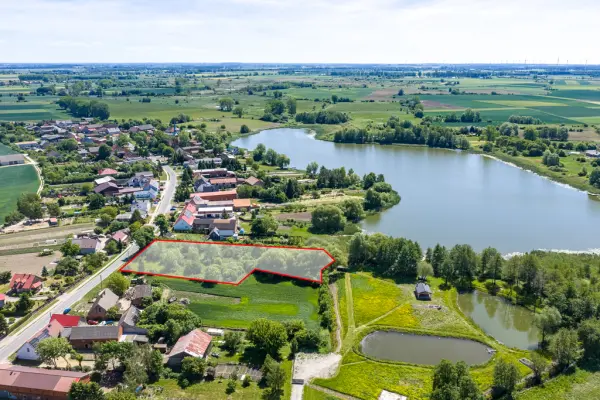 zachodniopomorskie, Pyrzycki, Bielice, Babin, Działka z linią brzegową jeziora Babin