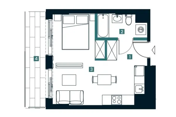 zachodniopomorskie, Świnoujście, Jana Matejki, Nowy apartamentowiec- Świnoujście - 28m2