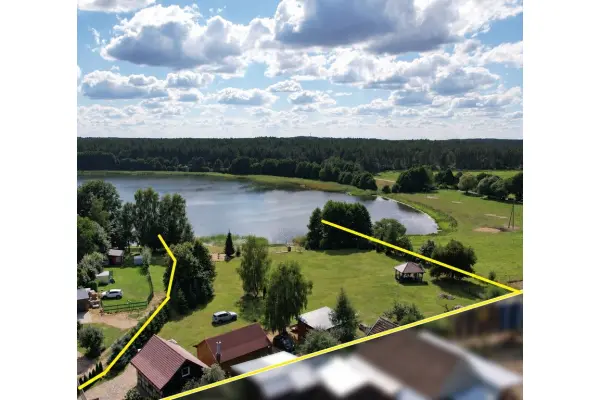 zachodniopomorskie, Szczecinecki, Borne Sulinowo, Nobliny, Działka z domem i bezpośrednim dostępem do jeziora – ponad 6000 m²,