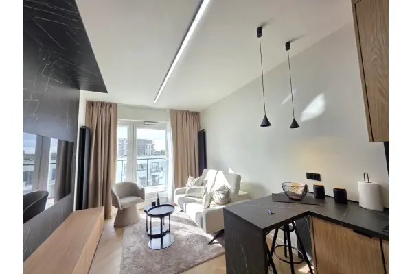 zachodniopomorskie, Szczecin, Kępa Parnicka, Apartament z balkonem z widokiem na rzekę.