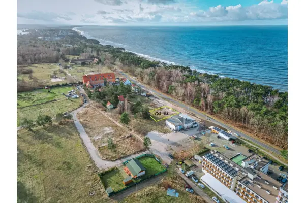 zachodniopomorskie, Koszaliński, Mielno, Unieście, 753 m² – pierwsza linia zabudowy, Mielno