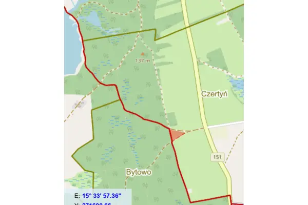 zachodniopomorskie, Stargardzki, Ińsko, Czertyń, 98 HA ZIEMI INWESTYCYJNEJ | 11 ZŁ/m² | WZ |