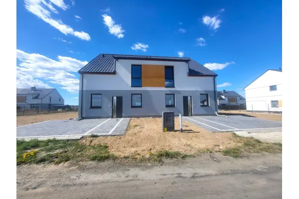 zachodniopomorskie, Stargardzki, Stargard, Grzędzice, Nowoczesny dom w zabudowie bliźniaczej