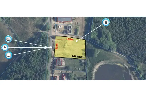 zachodniopomorskie, Choszczeński, Recz, Leśna, Działka objęta POG przy drodze asfalt. ze zjazdem